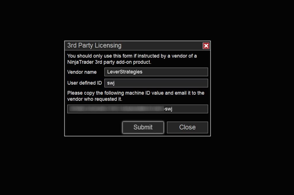 3rd Party Licensing PopUp | PowerFib | Automated Trading Strategy